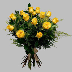 DOCENA DE ROSAS ROJAS TALLO MEDIO