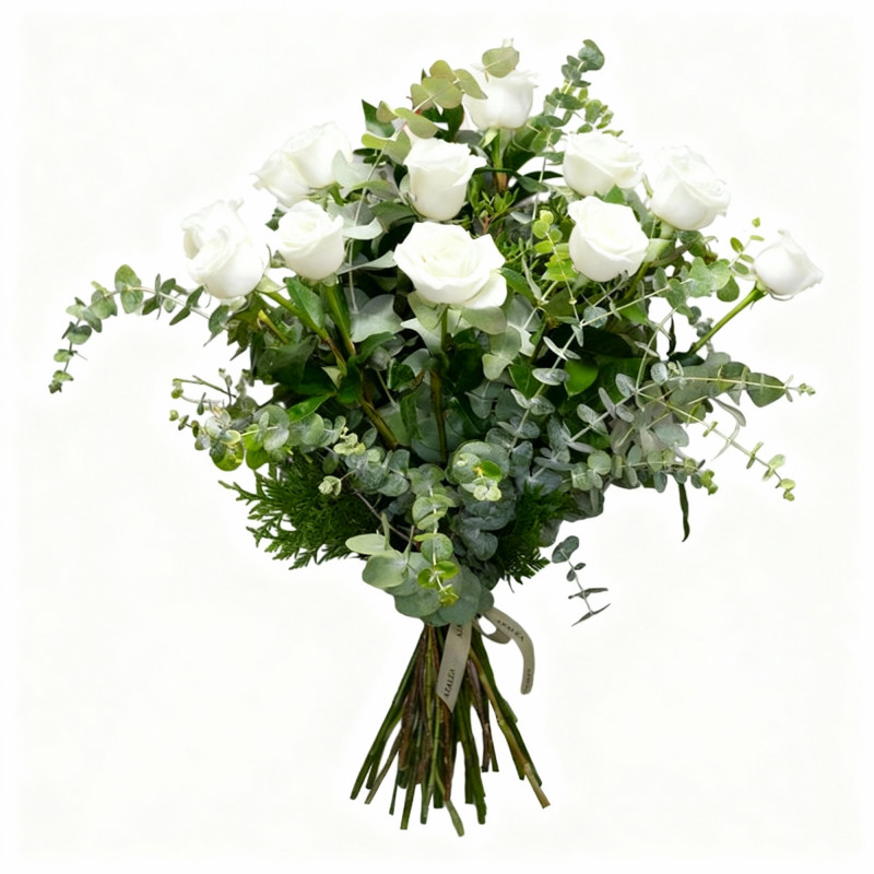 DOCENA DE ROSAS TALLO LARGO ROJAS