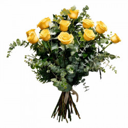 DOCENA DE ROSAS TALLO LARGO BLANCAS
