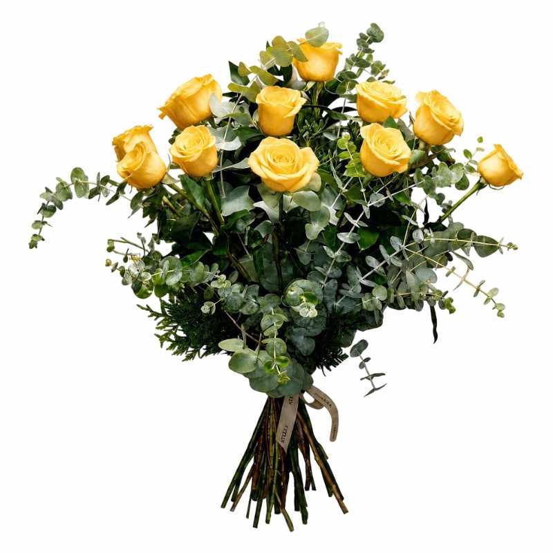 DOCENA DE ROSAS TALLO LARGO BLANCAS