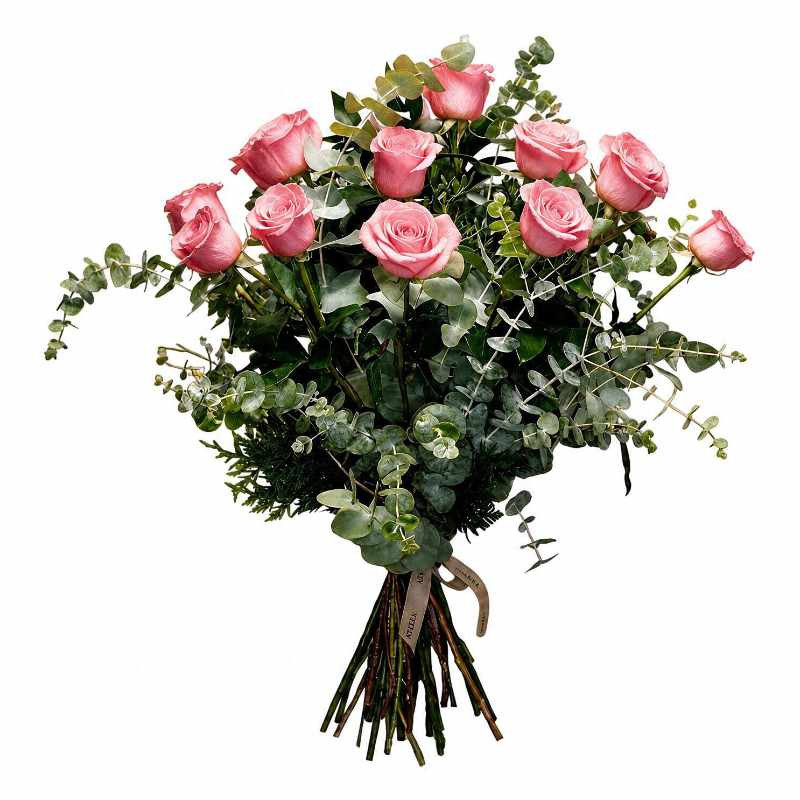 DOCENA DE ROSAS TALLO LARGO ROSAS