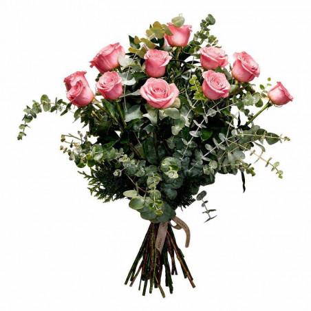 DOCENA DE ROSAS TALLO LARGO ROSAS