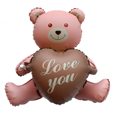 GLOBO OSO ROSA “LOVE YOU”
