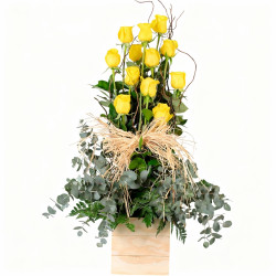 CENTRO DE ROSAS ROJAS