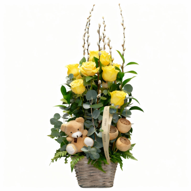 COMPOSICIÓN DE ROSAS BLANCAS