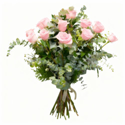 DOCENA DE ROSAS TALLO LARGO ROJAS